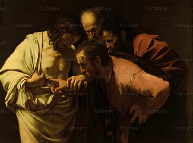 La Incredulidad de Santo Tomás - Banco de imágenes católicas - Fotografía por Restored Christian Art