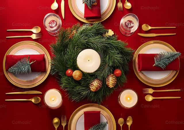 Table de Noël - Images catholiques de stock - Photo de Gerardo Juarez
