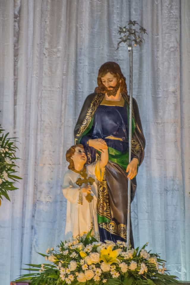Heilige Jozef, patroon van de universele Kerk - Katholieke stockfoto's