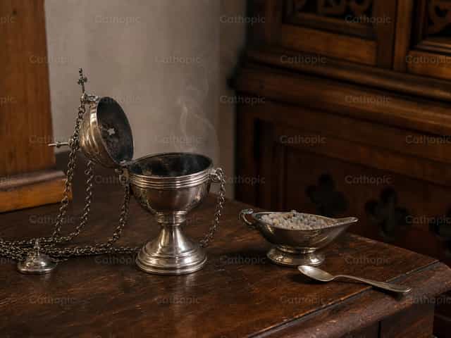 Katolikong insensaryo at lalagyan ng insenso - Mga Catholic stock image - Larawan ni David Pleše
