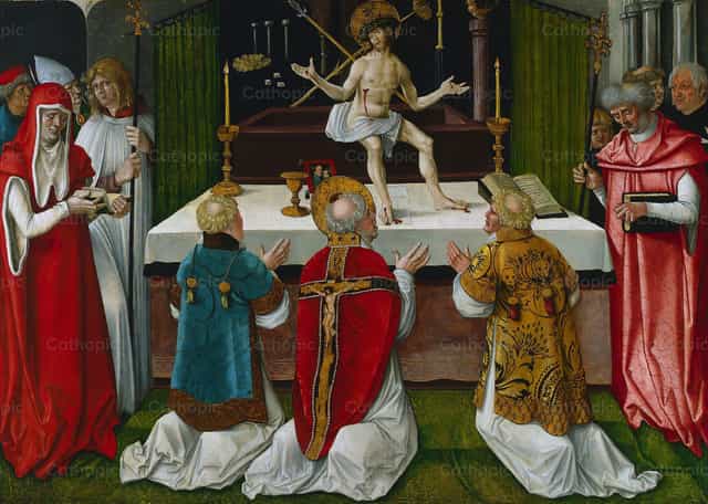 La Messa di san Gregorio - Immagini stock cattoliche - Foto di Restored Christian Art