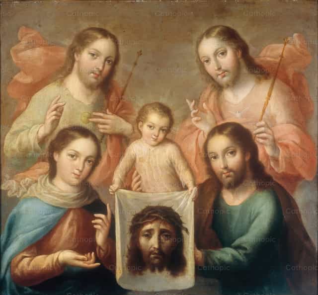 Trójce ziemi i nieba - Katolickie zdjęcia stockowe - Zdjęcie: Restored Christian Art
