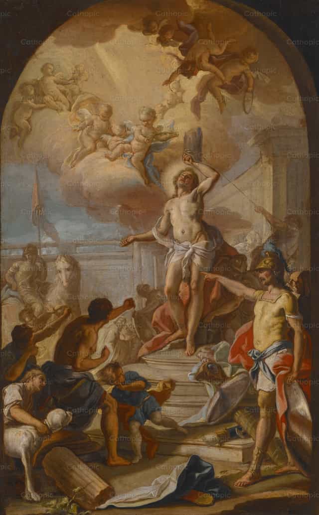 Le martyre de saint Sébastien - Images catholiques de stock - Photo de Restored Christian Art