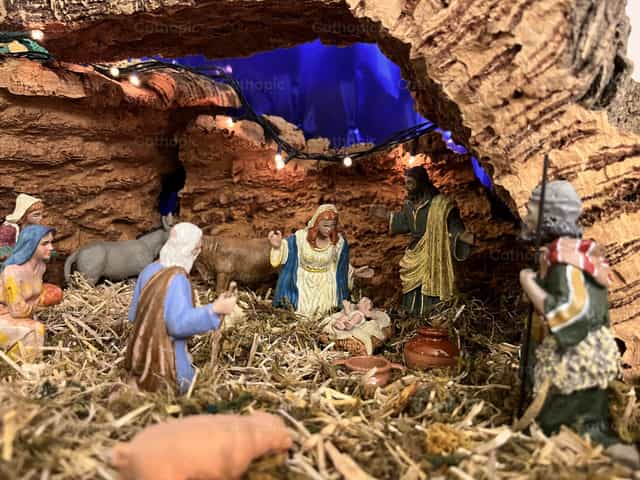 Naissance de Jésus - Images catholiques de stock