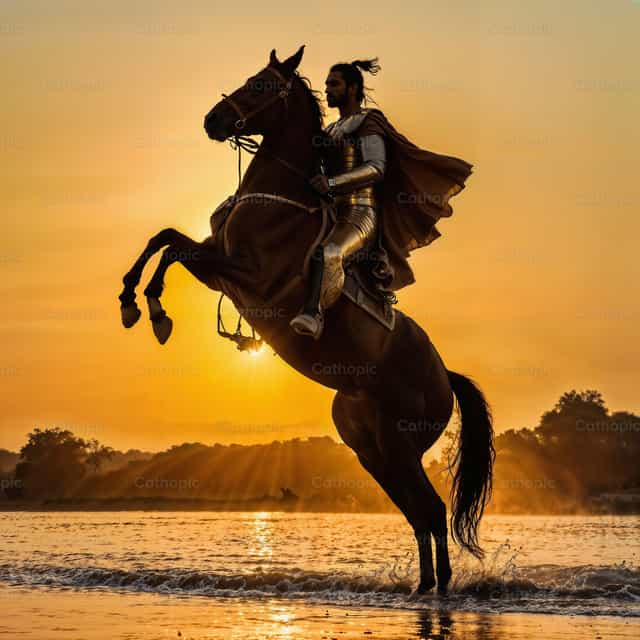 Paulus van Tarsus te paard - Katholieke stockfoto's - Foto door Diócesis de Córdoba