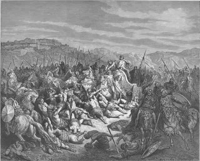 Pinatay ng mga Israelita ang mga Siriano - Mga Catholic stock image - Larawan ni Restored Christian Art