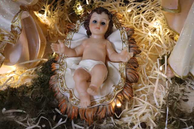 Hesus sa Sabsaban - Mga Catholic stock image