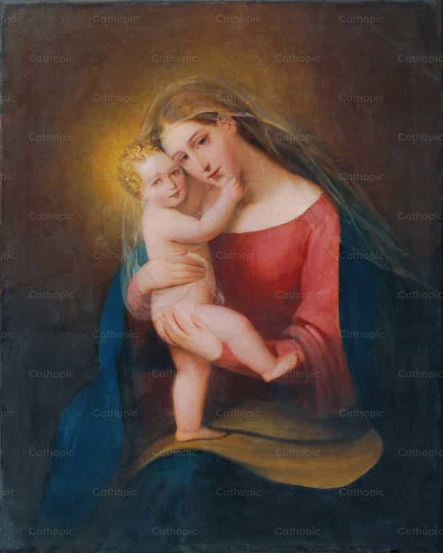 La Madonna y el Niño - Banco de imágenes católicas - Fotografía por Restored Christian Art