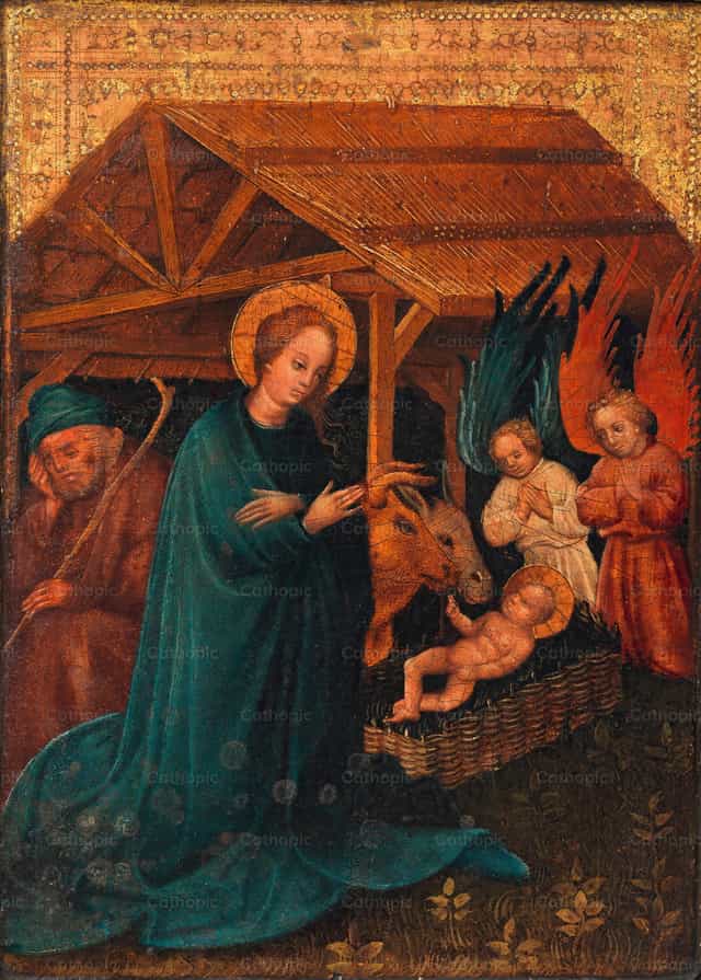 De Geboorte van Christus - Katholieke stockfoto's