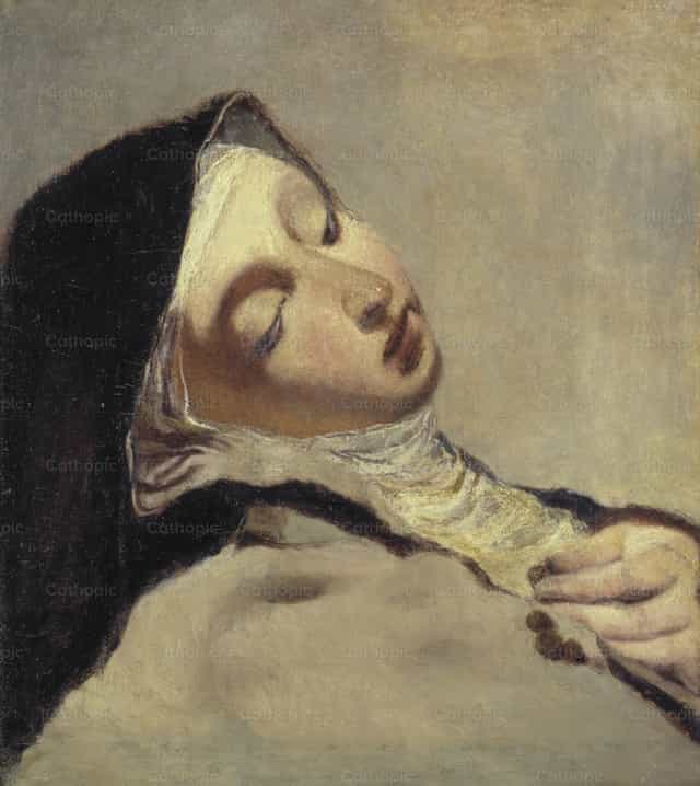 Sainte Thérèse en extase - Images catholiques de stock