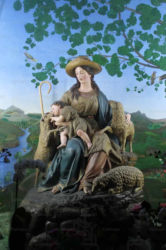 The Divine Shepherdess - Catholic stock images