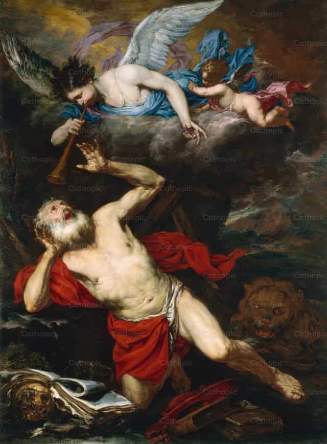 The Vision of Saint Jerome - Catholic stock images - Photo by Restored Christian Art