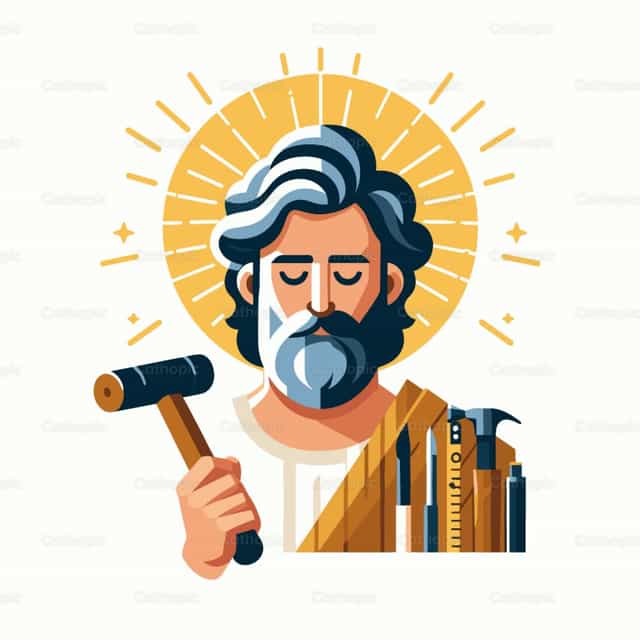 Saint Joseph the Worker: Laboring - Catholic stock vectors - Photo by catholicmall.org