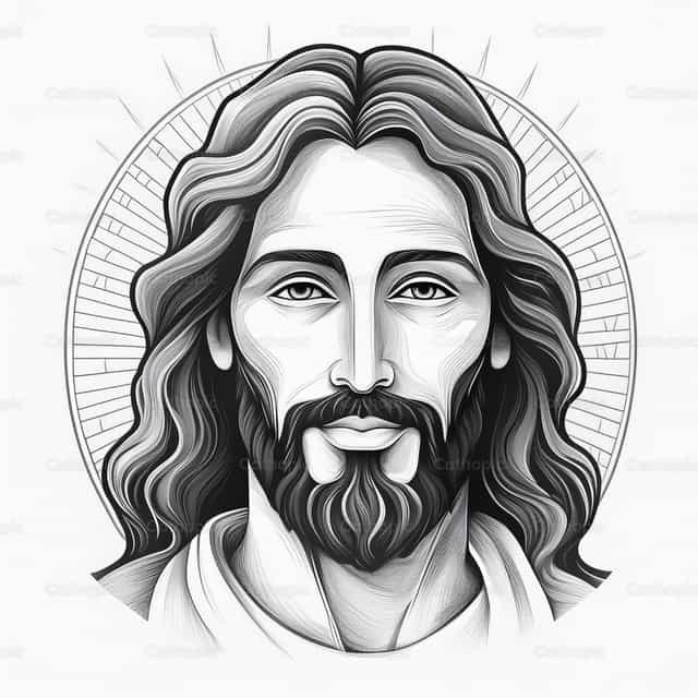 Rostro de Cristo - Banco de vectores católicos