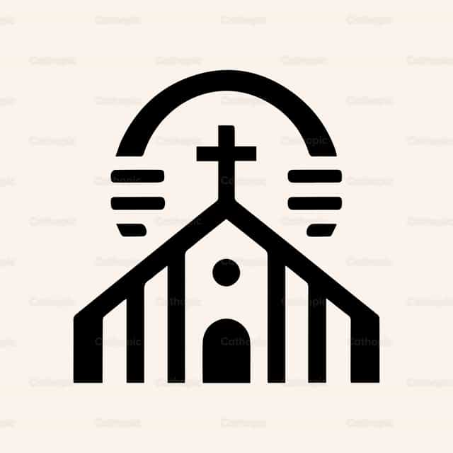 Icono parroquia - Banco de vectores católicos