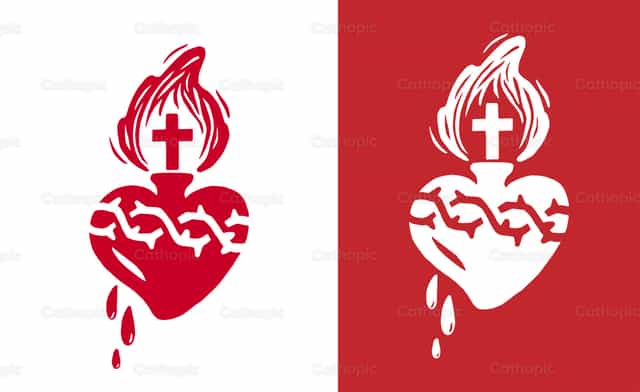 Sagrado Corazón de Jesús - Banco de vectores católicos
