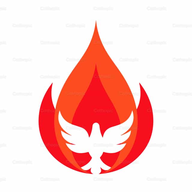 Logo de Pentecostes - Vetores católicos de stock