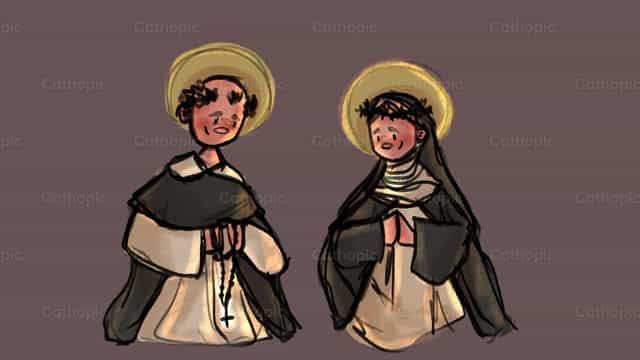 Saint Domingo and Saint Catalina - Catholic stock vectors - Photo by Cathopic