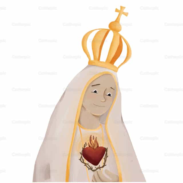 Virgen de Fátima - Banco de vectores católicos - Fotografía por Juliana Giletta
