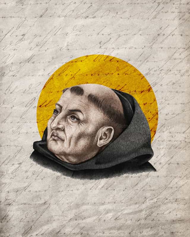 Santo Tomás de Aquino - Banco de vectores católicos - Fotografía por Socios de Dios .
