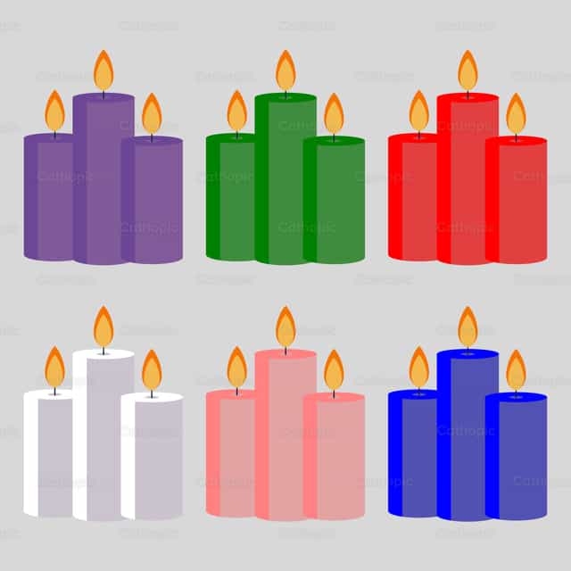 Velas litúrgicas - Banco de vectores católicos - Fotografía por Edwin Alexis Rivera Hernández