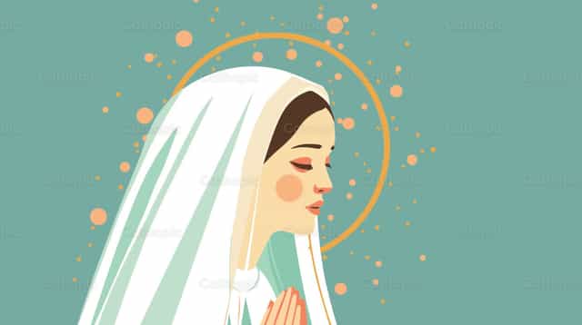 Mary praying - Catholic stock vectors - Photo by Carolina BR