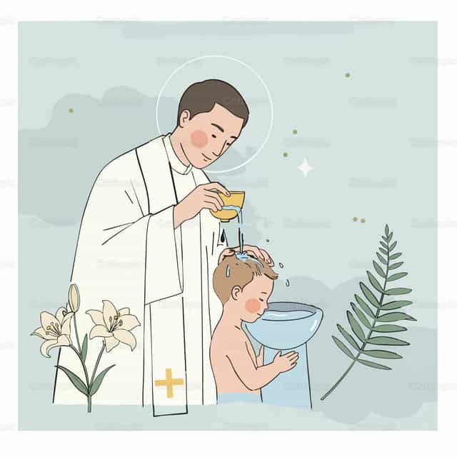 Holy Baptism - Catholic stock vectors - Photo by Noemí Márquez