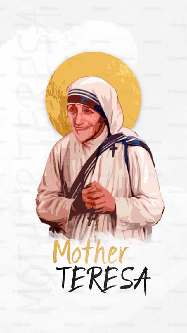 Madre Teresa de Calcuta - Banco de vectores católicos - Fotografía por Érica Viana