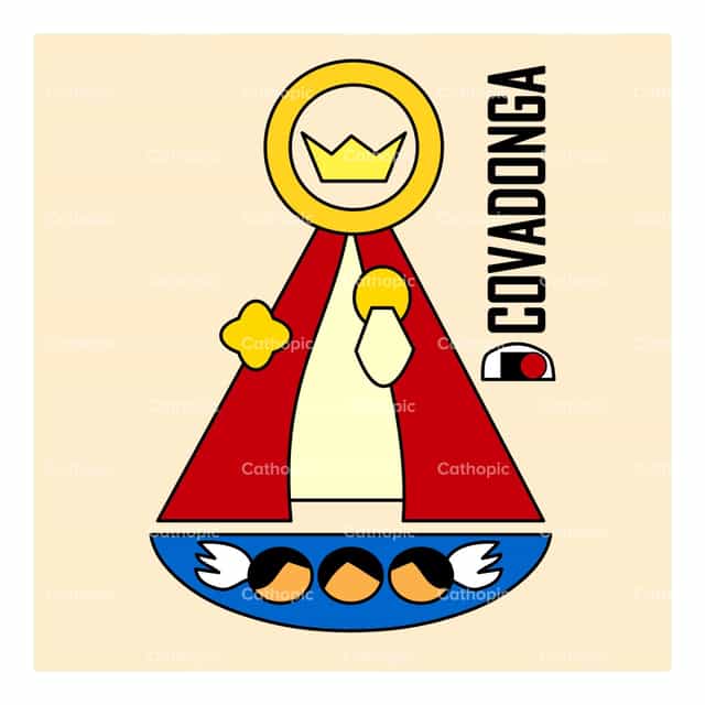 Virgen de Covadonga - Banco de vectores católicos