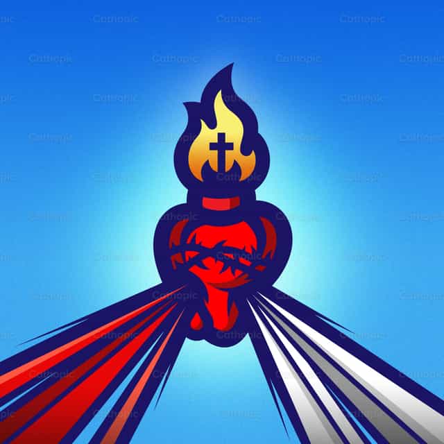 Cuore Sacratissimo - Vettoriali stock cattolici