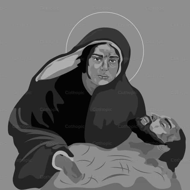 Our Lady of Sorrows - Catholic stock vectors - Photo by Mariana Cordero