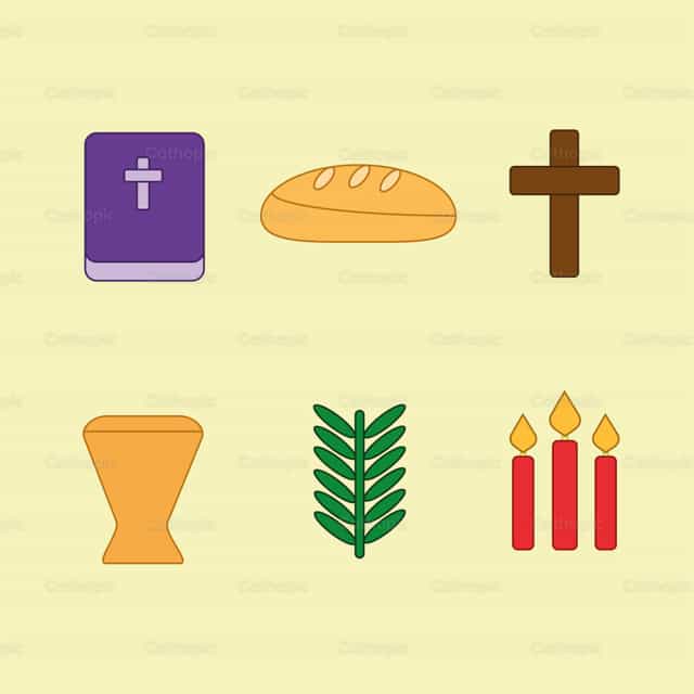 Iconos por Semana Santa - Banco de vectores católicos