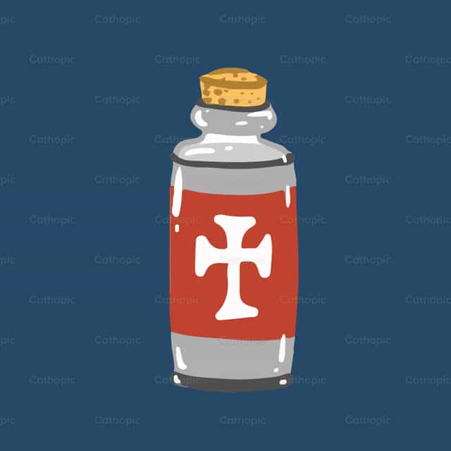 Pagpapahid ng Banal na Langis sa Maysakit - Mga Catholic stock vector - Larawan ni Cathopic