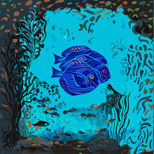 Tres peces - Banco de vectores católicos
