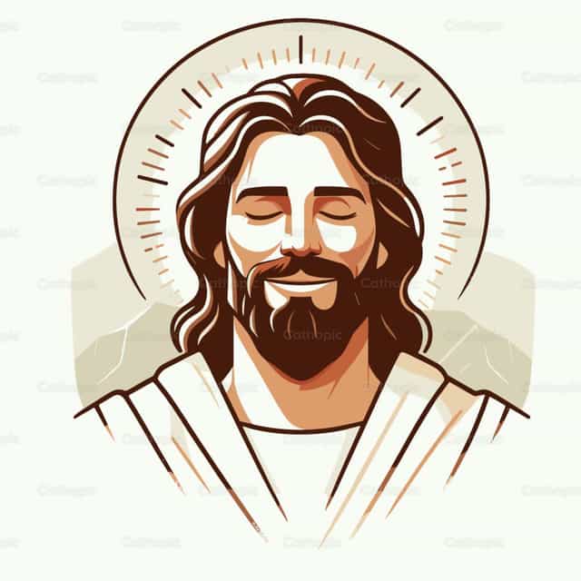 평화로운 표정을 지닌 부활하신 그리스도 - 가톨릭 스톡 벡터 - 사진 제공 catholicmall.org