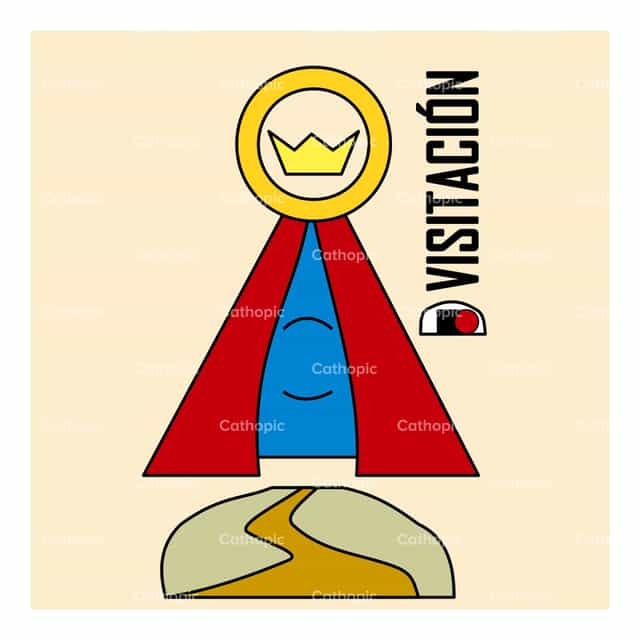 Virgen de la Visitación - Banco de vectores católicos - Fotografía por YALTERCERDIA