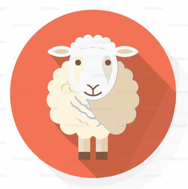 Small sheep - Catholic stock vectors