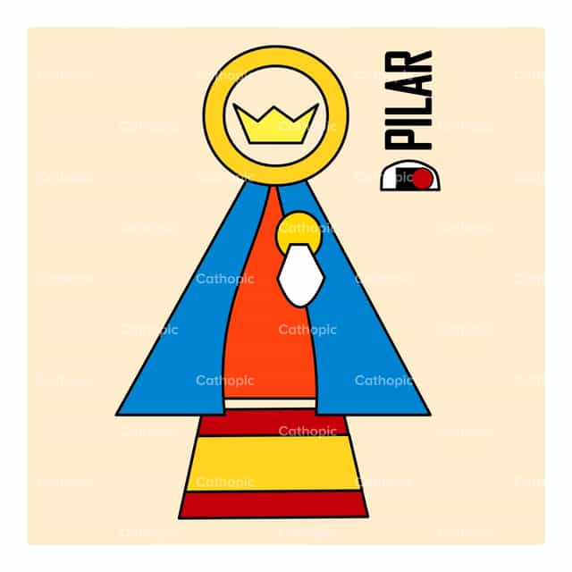Virgen del Pilar - Banco de vectores católicos
