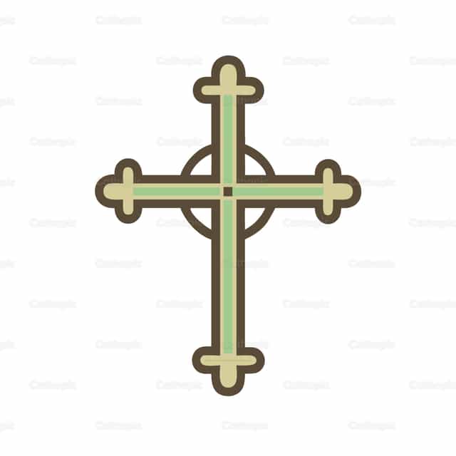 Icono católico Cruz 17 - Banco de vectores católicos