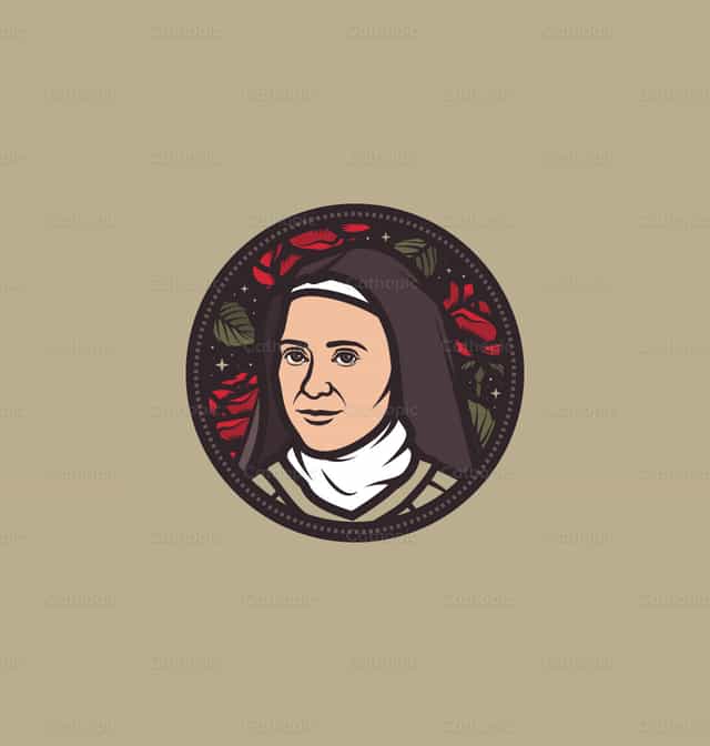 Santa Teresita de Lisieux - Banco de vectores católicos