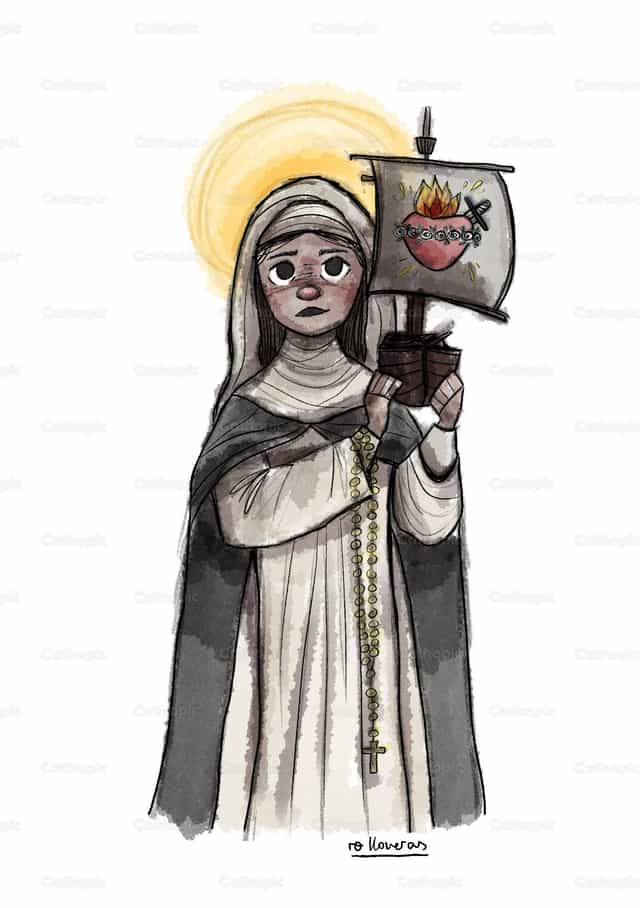 Santa Catalina de Siena - Banco de vectores católicos
