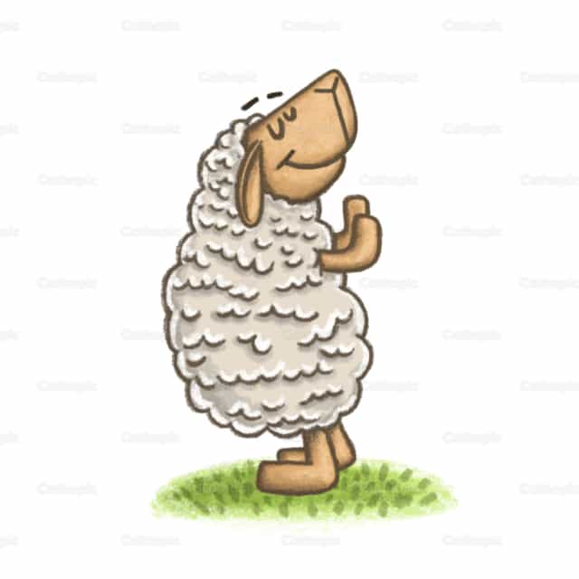 Sheep praying - Catholic stock vectors - Photo by Bernardo Wüst