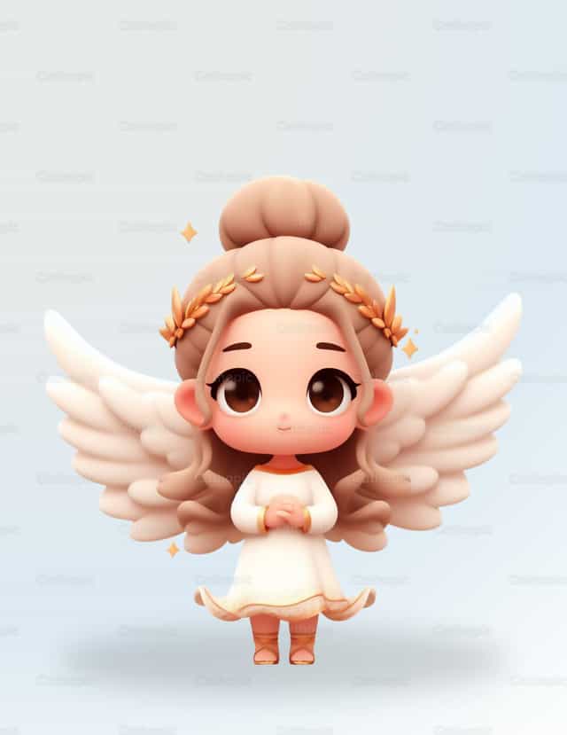 Pequeno angel con corona - Banco de vectores católicos - Fotografía por Cielísimo .oficial