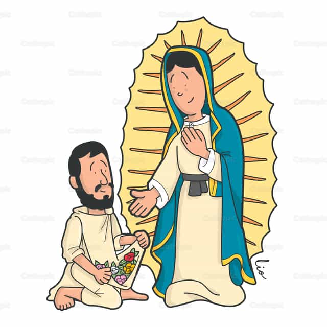 Matka Boża z Guadalupe i św. Juan Diego - Katolickie wektory stockowe - Zdjęcie: Luis Camargo