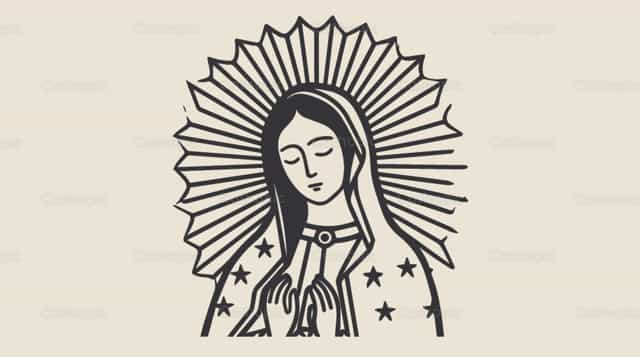 Virgen de Guadalupe - Banco de vectores católicos - Fotografía por Carolina BR