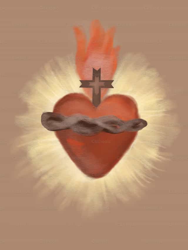 Cuore Sacratissimo di Gesù - Vettoriali stock cattolici