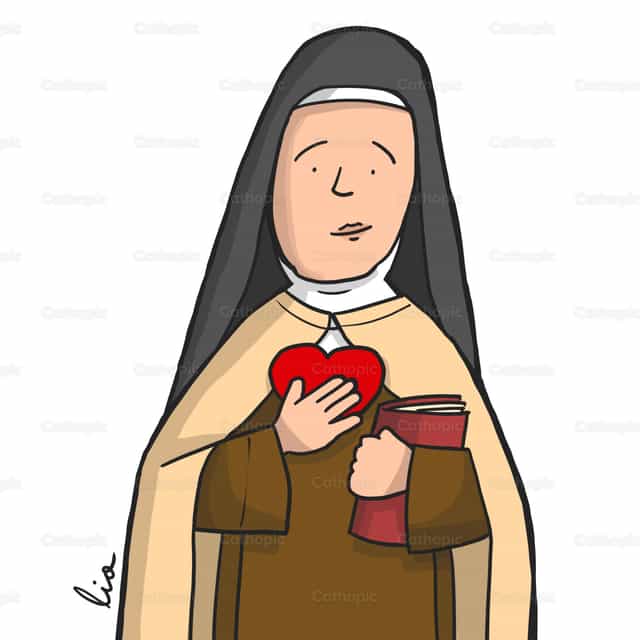 Santa Thérèse ng Batang Jesus - Mga Catholic stock vector