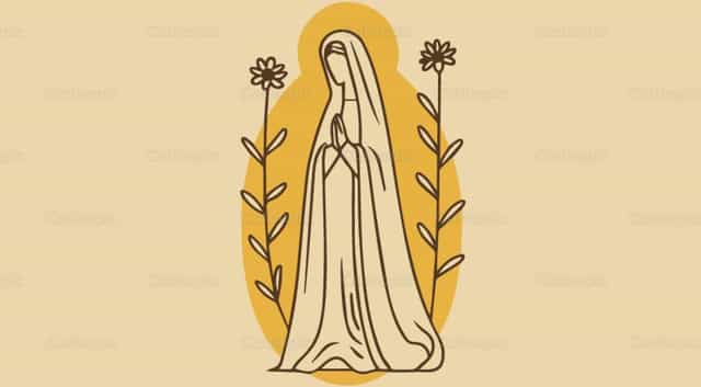 Ilustração mariana - Vetores católicos de stock - Foto de Carolina BR