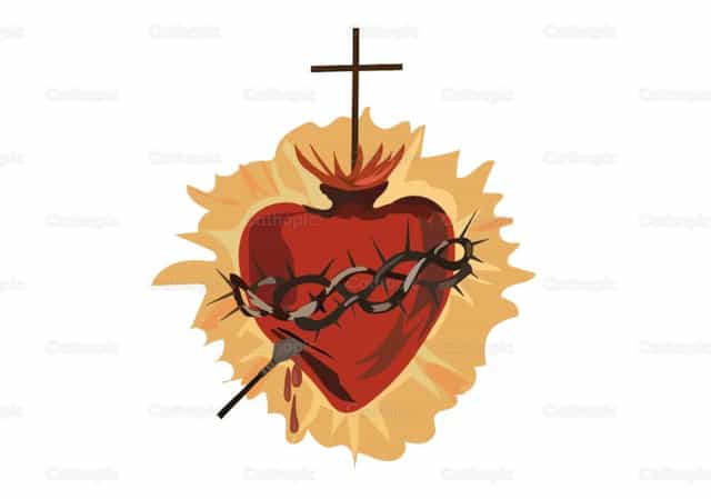 Sagrado corazón de Jesús - Banco de vectores católicos - Fotografía por Cielo Abigail Pacheco