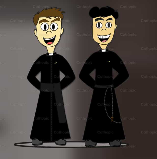 Sacerdotes - Banco de vectores católicos